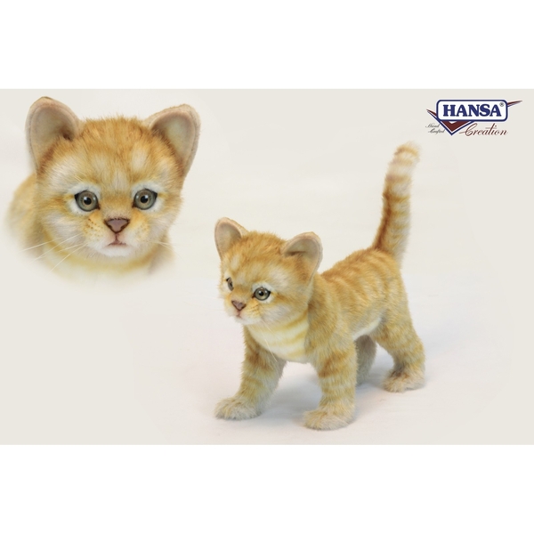 М'яка іграшка Hansa Кошеня руде, що стоїть, довжина 30 см (6573) - Pampik - 2