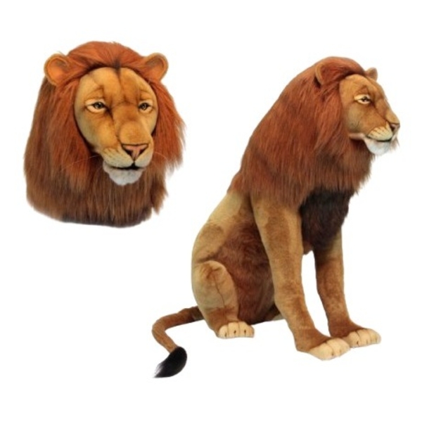 М'яка іграшка Hansa Лев, що сидить, 100 см (6327) - Pampik