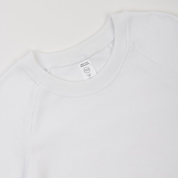 Реглан Garnamama Basic Sweatshirt інтерлок 122 Білий (1031913.1327825) - Pampik - 3