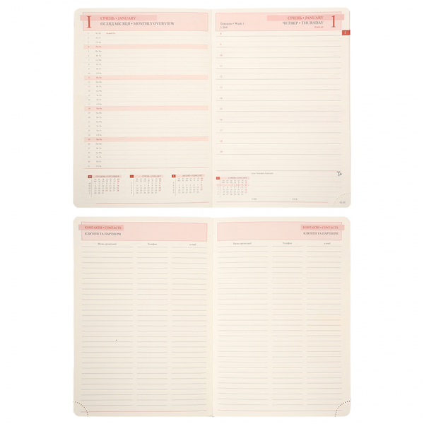 Щоденник Leo Planner Bruno А5, датований 2026, 368 сторінок, сірий (252685) - Pampik - 12