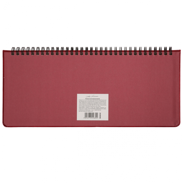 Планінг-щотижневик настільний Leo Planner Persona, датований 2026, 30х14 см, 128 сторінок, бордовий (252656) - Pampik - 7
