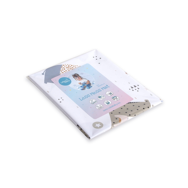 Килимок водонепроникний Ceba Baby Giraffe, 120x120 см, білий з бежевим (W-308-000-637) - Pampik - 2