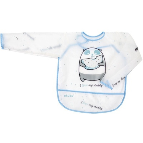 Нагрудник Akuku Борсук з рукавами, 30х30 см (A0517) - Pampik