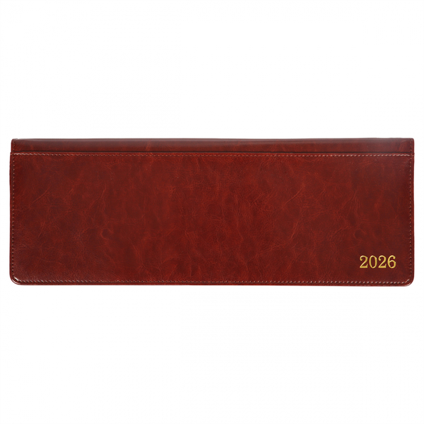 Планінг-щотижневик настільний Leo Planner City, датований 2026, 34х13 см, 128 сторінок, коричневий (252677) - Pampik