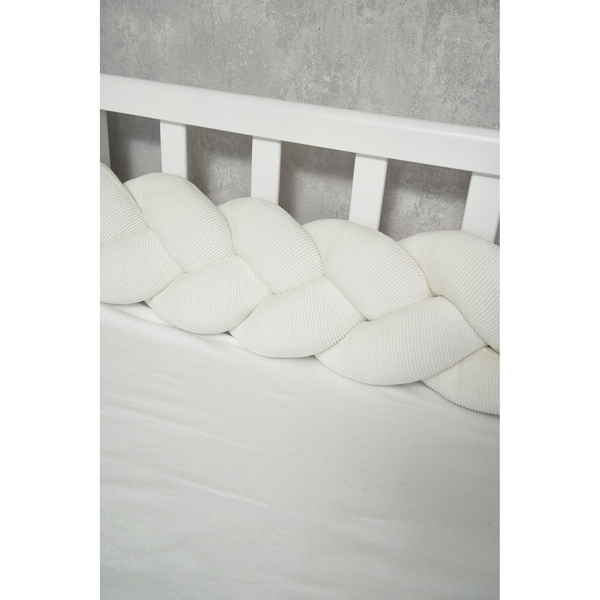 Бампер-косичка Twins Ego, 3-х прядна, 200 см, світло-бежевий (2020-K3-200E202) - Pampik - 4