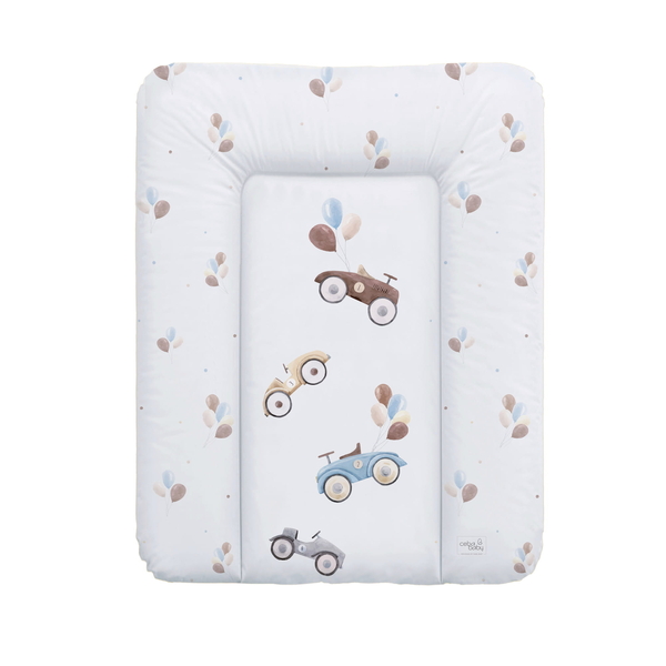 Сповивальний матрац Ceba Baby Retro Autumn Retro Cars, 70х50 см, білий (W-143-000-640) - Pampik