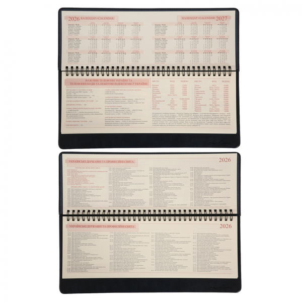 Планінг настільний Leo Planner Persona, датований 2026, 30х14 см, 128 сторінок, синій (252658) - Pampik - 4