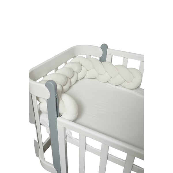 Бампер-косичка Twins Ego, 3-х прядна, 200 см, світло-бежевий (2020-K3-200E202) - Pampik