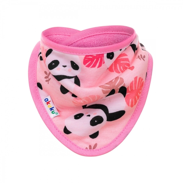 Нагрудник-бандана Akuku Панда, рожевий (A1511) - Pampik