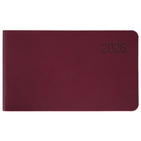 Щотижневик Leo Planner Story, датований 2026, 10х17 см, 128 сторінок, винний (252653) - Pampik