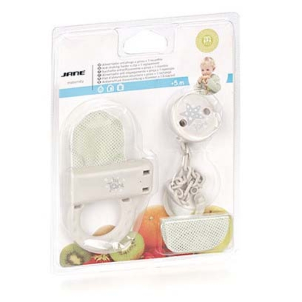 Ніблер на ланцюжку Jane, з кліпсою та змінною сіточкою, 5+ міс., 1 шт. в асортименті (20220C01) - Pampik - 2