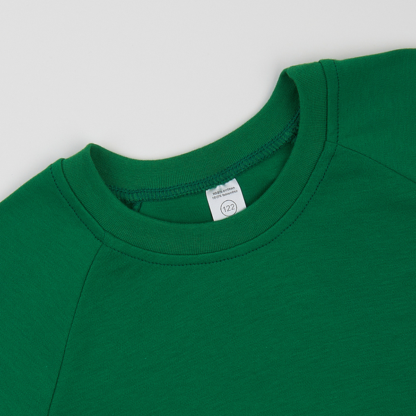 Реглан Garnamama Basic Sweatshirt інтерлок 128 Зелений (1075160.1327826) - Pampik - 3