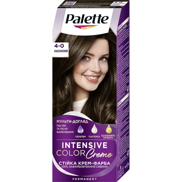Фарба для волосся Palette N-3 Каштановий, 110 мл - Pampik