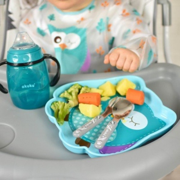 Чашка-непроливайка Akuku с силиконовым носиком, 280 мл, синий (A0366) - Pampik - 5