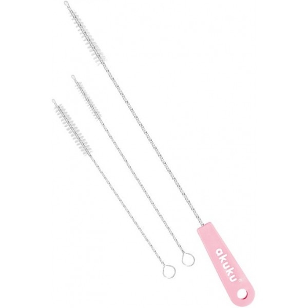 Щіточки для чищення трубочок Akuku, 3 шт., колір в асортименті (A0344) - Pampik - 3