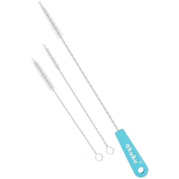 Щіточки для чищення трубочок Akuku, 3 шт., колір в асортименті (A0344) - Pampik - 2
