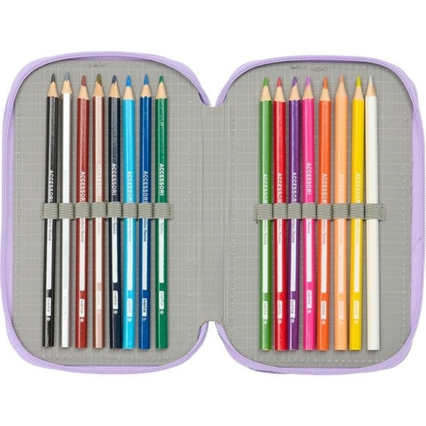 Пенал Safta Frozen, потрійний, з наповненням, 37 предметів, бузковий (412571857) - Pampik - 3