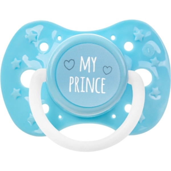 Пустушка силіконова симетрична Akuku, 0+ міс., блакитний (A0586) - Pampik