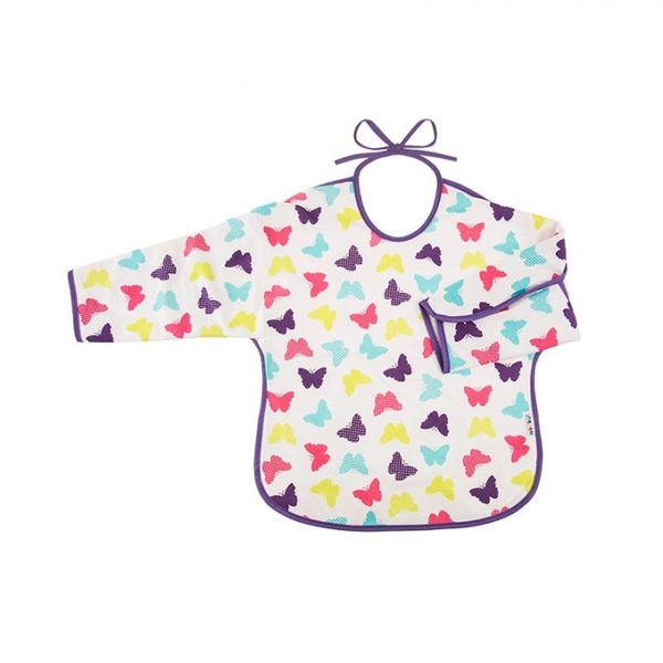 Детский фартук Akuku Бабочки с длинным рукавом, разноцветный (A1743) - Pampik