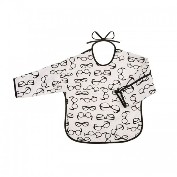 Дитячий фартух Akuku Окуляри з довгим рукавом, білий (A1744) - Pampik
