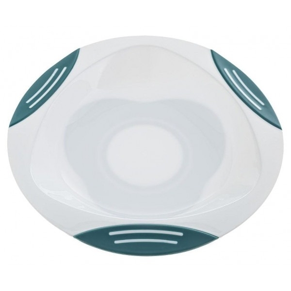 Тарілка на присосці Akuku білий-бірюзовий (A0524) - Pampik