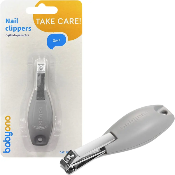 Щипчики для нігтів з ручкою BabyOno, сірі - Pampik - 2