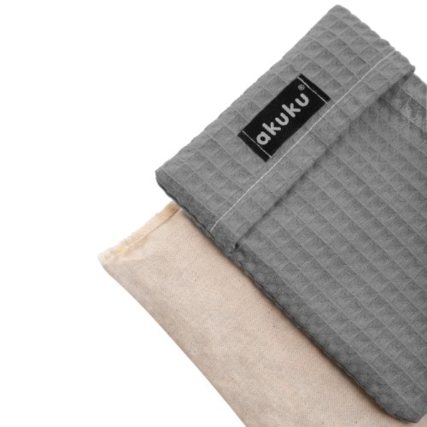 Грілка Akuku з вишневими кісточками, 13x16 см, сірий (A0635) - Pampik