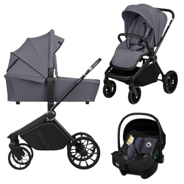 Универсальна коляска 3 в 1 Lionelo Mika Plus Grey Stone (LO-MIKA PLUS 3IN1 GREY STONE) - Pampik