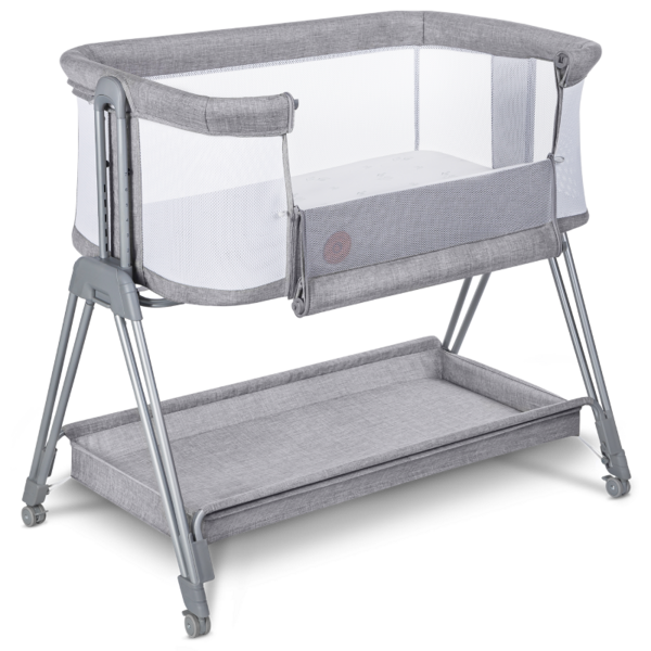 Кроватка приставная 2 в 1 Lionelo Luna Grey Concrete (LO-LUNA GREY CONCRETE) - Pampik - 2