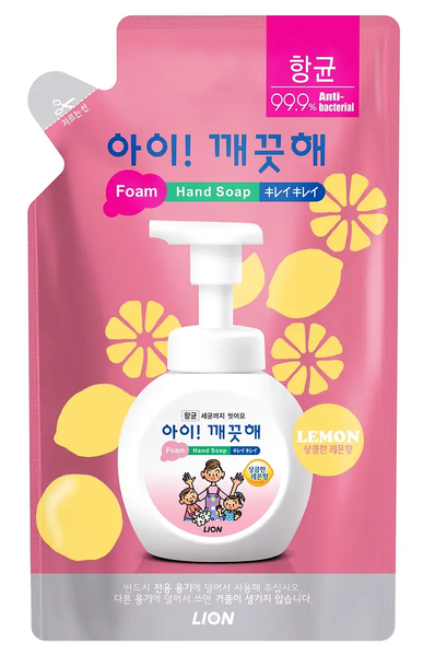 Мыло-пена для рук Lion Ai Kekute Лимон, запаска, 200 мл - Pampik