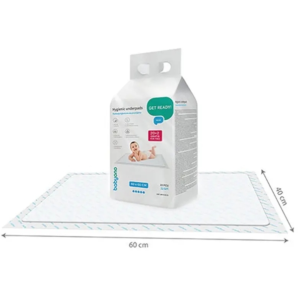 Гигиенические пеленки BabyOno, 40х60 см, 22 шт. (20 шт. + 2 шт.) - Pampik - 2