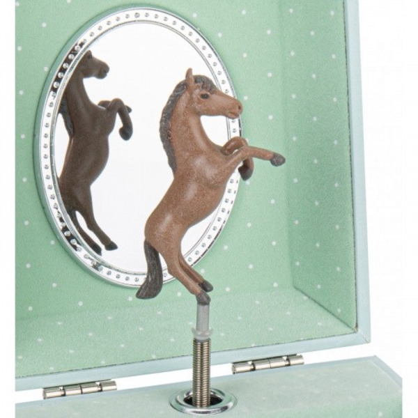 Музична скринька Trousselier Коник, Дитячі спогади Жанни Лагард, блакитний (S20071) - Pampik - 3