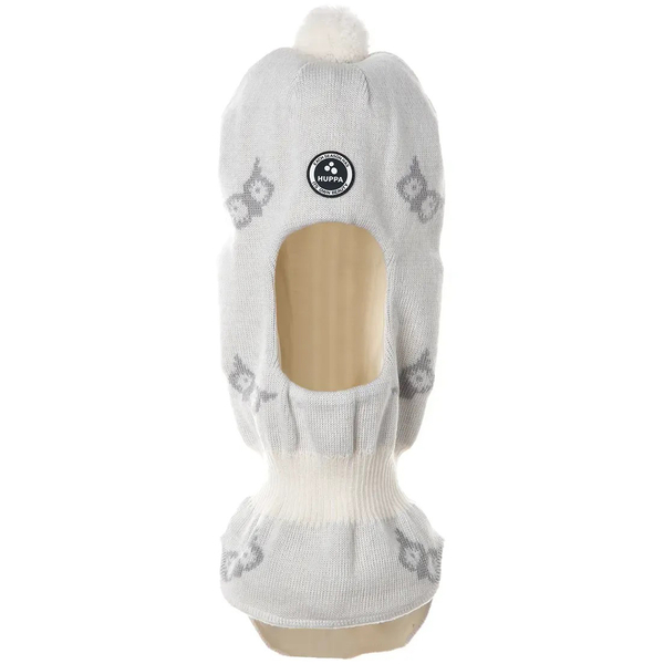 Шапка-шлем вязаная Huppa Kelda, р.XS, белый (85120000-30120-0XS) - Pampik