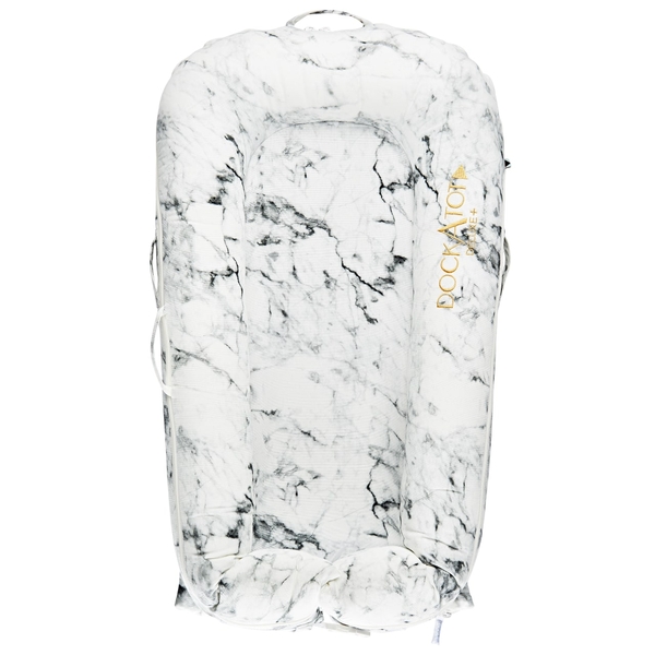 Змінний чохол для матраца-кокона DockATot Deluxe+, 0-8 міс., Carrara Marble (20322) - Pampik - 2