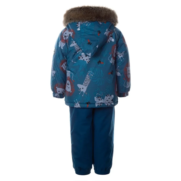 Дитячий зимовий комплект Huppa Avery, куртка та напівкомбінезон, р.86, бірюзово-зелений з принтом/бірюзово-зелений (41780030-03066-086) - Pampik - 2