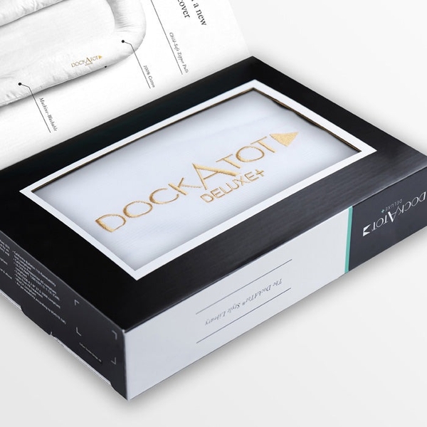 Сменный чехол для матраса-кокона DockATot Deluxe+, 0-8 мес., Pristine White (20301) - Pampik