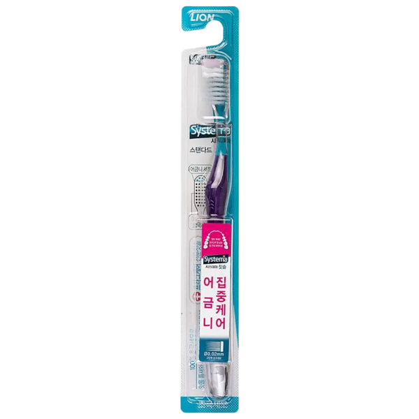 Зубна щітка Lion Systema Standard для глибокого очищення , м'яка жорсткість, 1 шт. - Pampik
