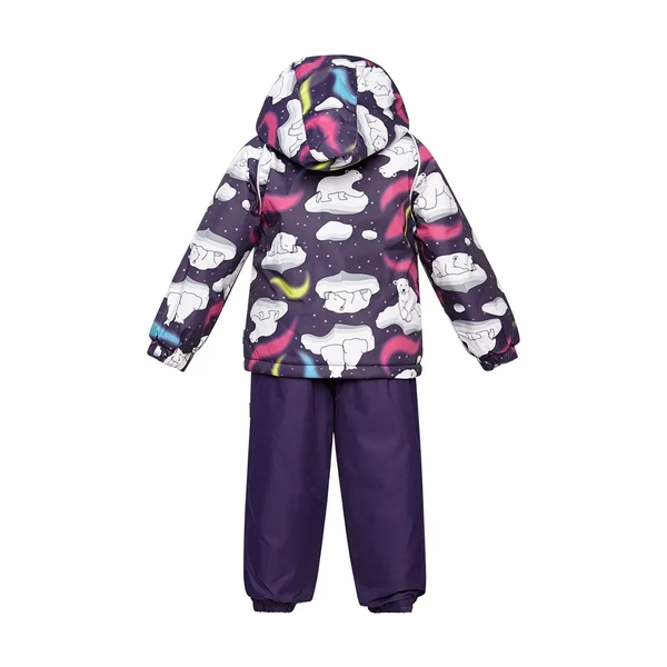 Детский демисезонный комплект Huppa Avery 1, куртка и полукомбинезон, р.86, темно-лилoвый с принтом/темно-лилoвый (41780114-13273-086) - Pampik - 2