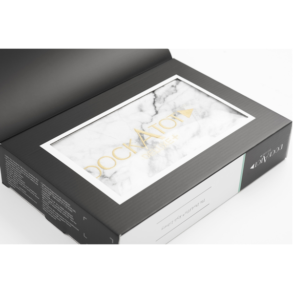 Змінний чохол для матраца-кокона DockATot Deluxe+, 0-8 міс., Carrara Marble (20322) - Pampik