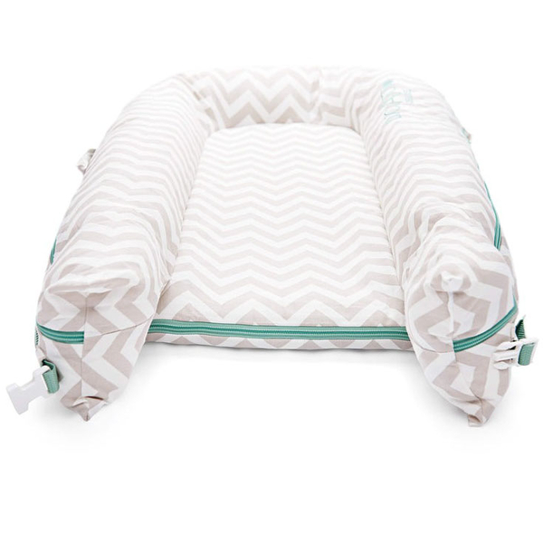 Змінний чохол для матраца-кокона DockATot Deluxe+, 0-8 міс., Silver Lining (20302) - Pampik - 4