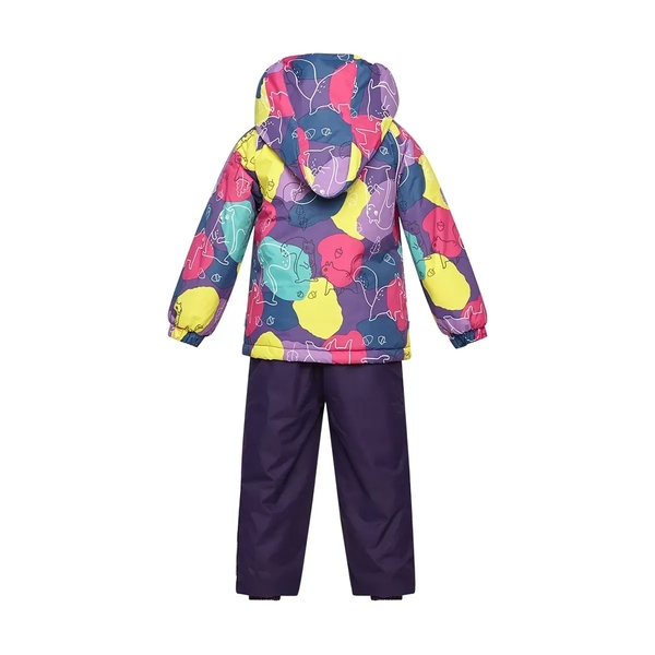 Детский демисезонный комплект Huppa Avery 1, куртка и полукомбинезон, р.110, лилoвый с принтом/темно-лилoвый (41780114-14753-110) - Pampik - 2