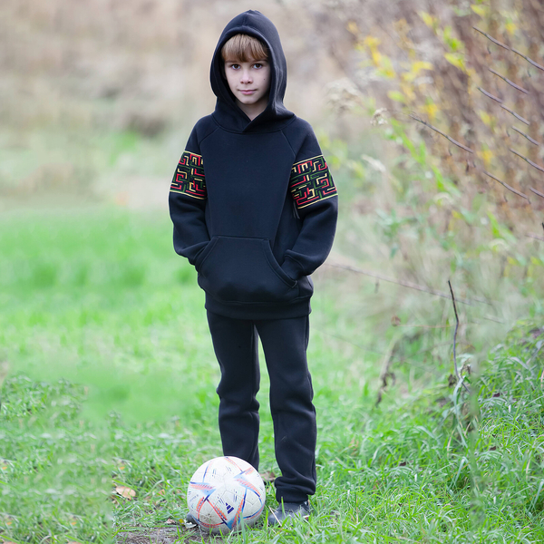 Спортивні штани на флісі Garnamama Pants girl Butterflies 140 Чорний (957824.1312413) - Pampik - 2