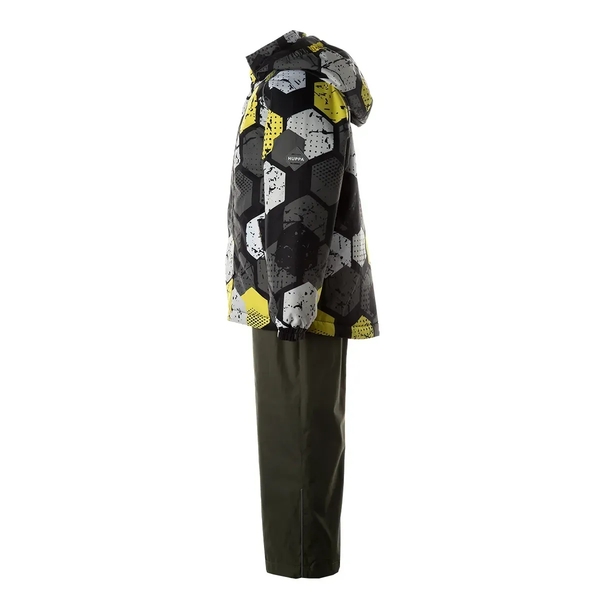 Дитячий зимовий комплект Huppa Winter 1, куртка та напівкомбінезон, р.122, темно-зелений з принтом/темно-зелений (41480420-22357-122) - Pampik - 3