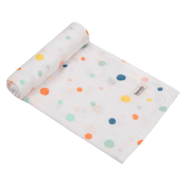 Набор пеленок Lionelo Bamboo Set Dot, 70х70 см, 3 шт., бело-голубой (LO-BAMBOO SET DOT) - Pampik - 4