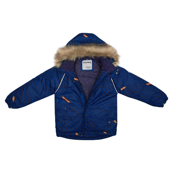 Дитячий зимовий комплект Huppa Winter, куртка та напівкомбінезон, р.92, синій з принтом/темно-синій (41480030-12335-092) - Pampik - 4