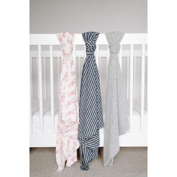 Пелюшка Aden + Anais Rosettes, трикотажний муслін, 120х120 см, рожевий (AA10001) - Pampik - 3