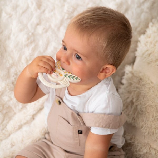 Прорізувач-квітка Vulli Жирафа Софі Teething Ring Mille-Feuille, молочний (10501) - Pampik - 4