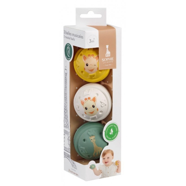 Набор мячей Vulli Жирафа Софи, 3 шт. (10504) - Pampik