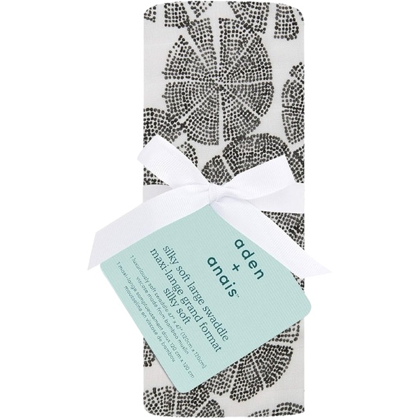 Пелюшка Aden + Anais In motion, бамбуковий муслін, 120х120 см, чорно-білий (AA8977G) - Pampik