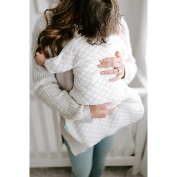 Спальник Aden + Anais Snug Fit Baby Sleeved Sleeping Bag, 6-9 міс., кремовий з м'ятним швом (40008) - Pampik - 6